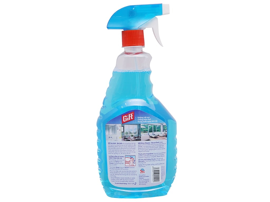 Lau kính Gift Sắc biển 580 ml