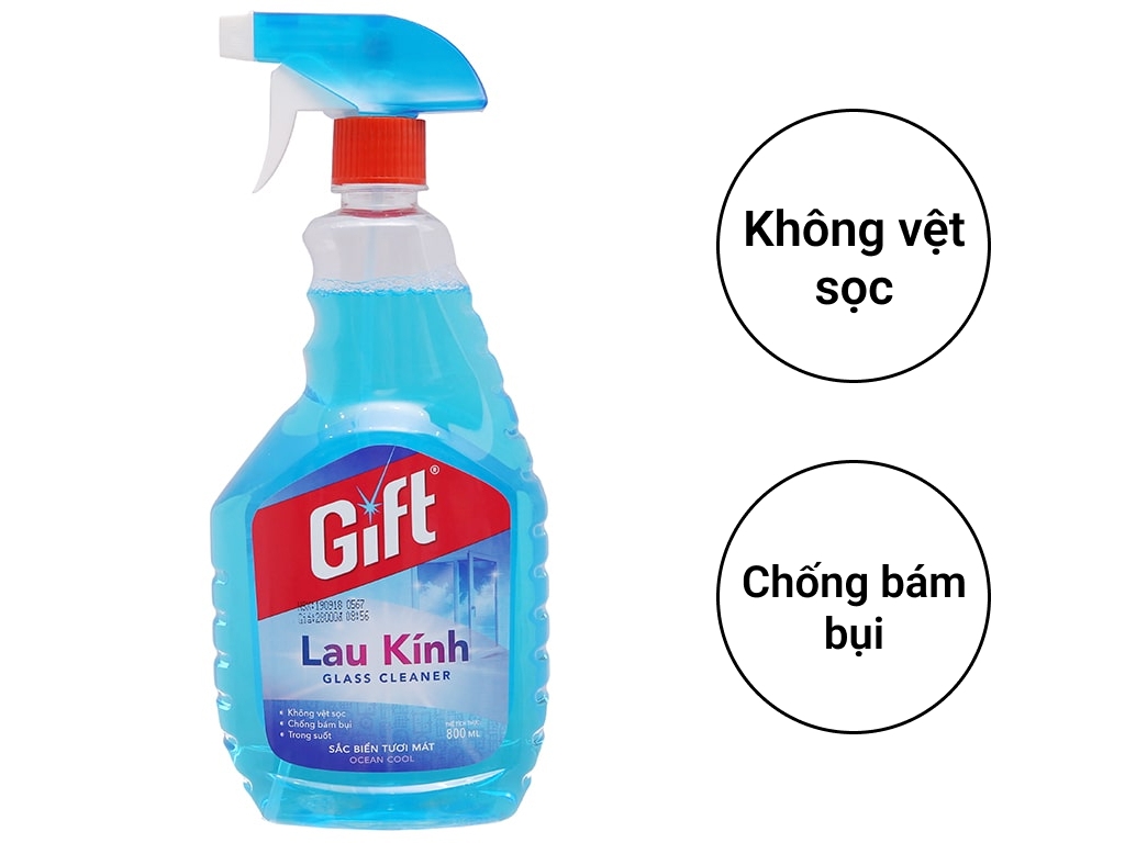 Lau kính Gift Sắc biển 580 ml