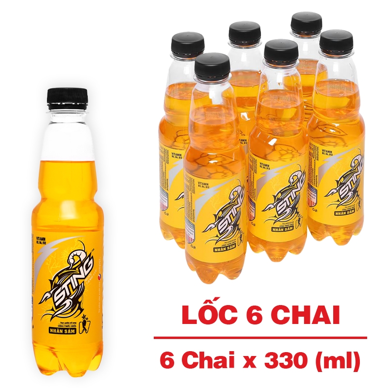 Nước tăng lực Sting nhân sâm 330ml (Vàng)