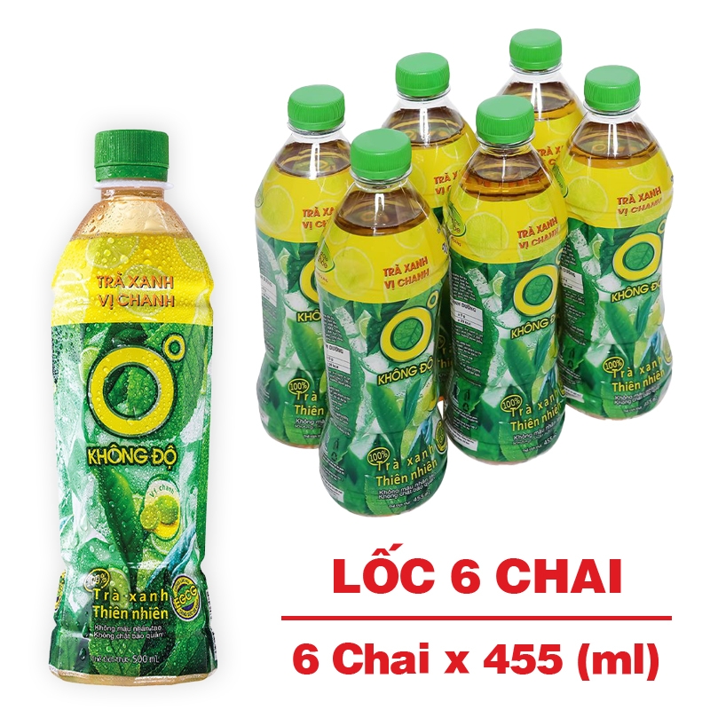 Trà xanh Không Độ vị chanh 455ml