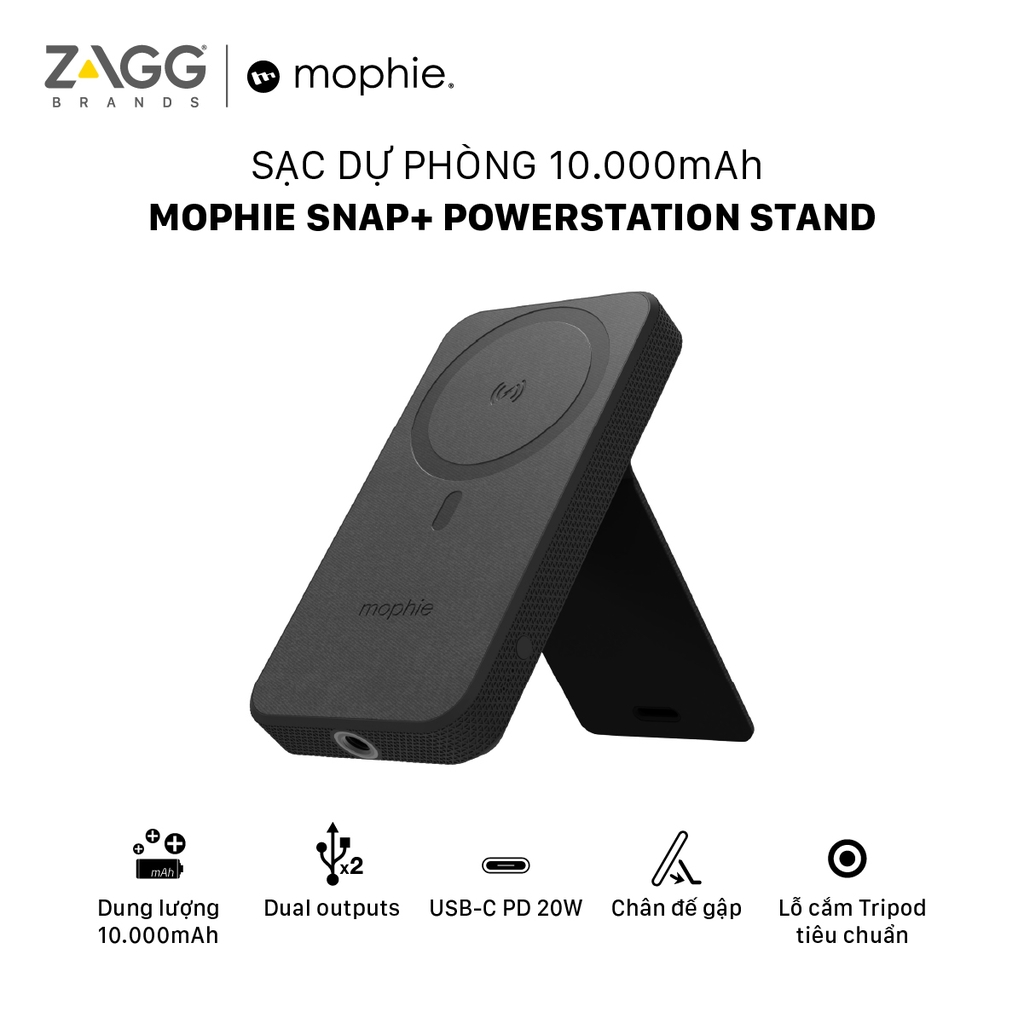 Sạc dự phòng Mophie Snap+ Powerstation Stand 10,000mAh