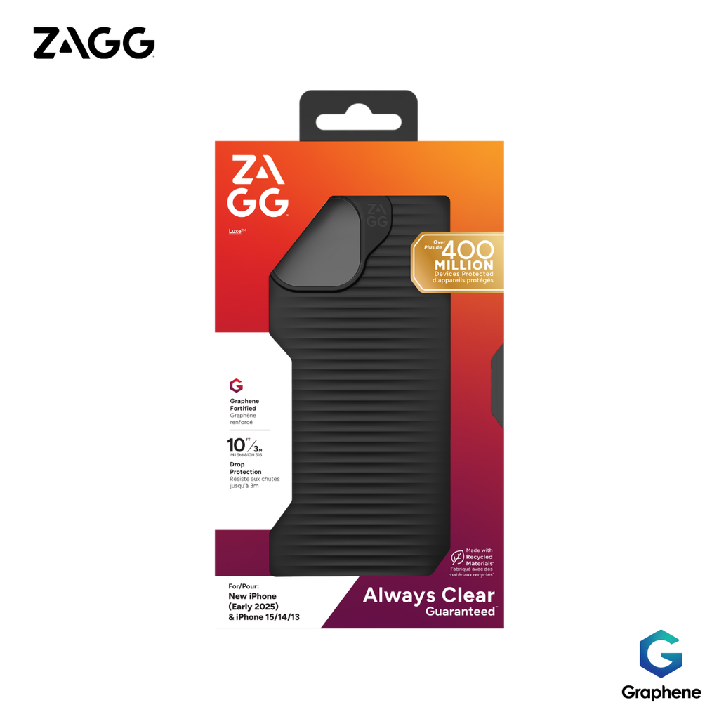 Ốp lưng iPhone SE4/15/14/13 - ZAGG Luxe - Black - 702318184