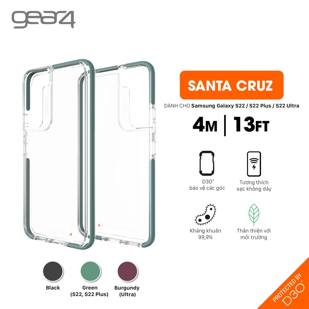 Ốp lưng Samsung Galaxy S22 series - Gear4 Santa Cruz