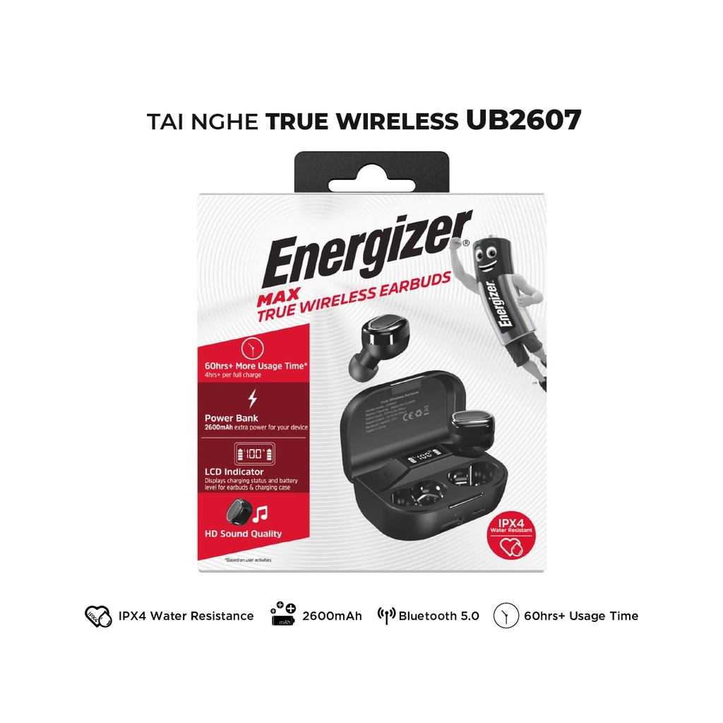Tai nghe True Wireless Stereo Energizer - UB2607