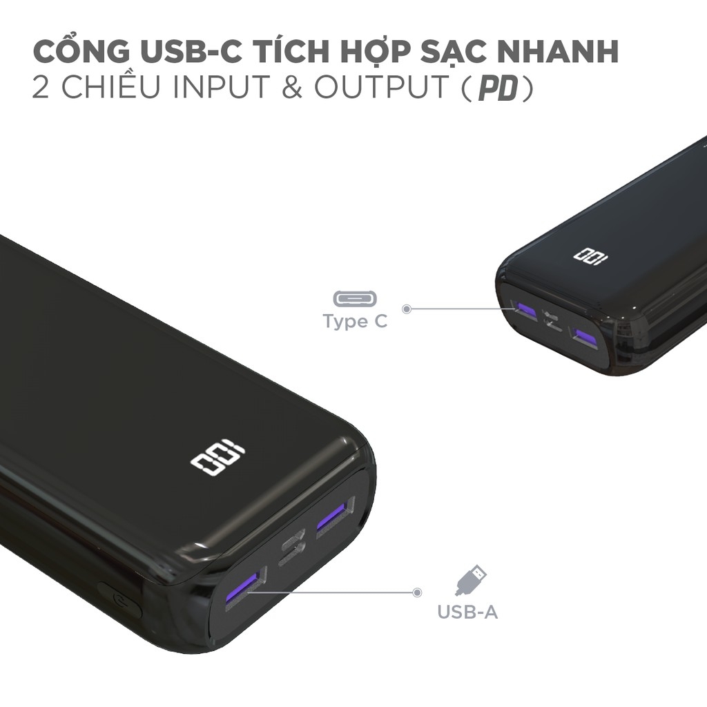 Sạc dự phòng Energizer 20,000mAh /37V - UE20011PQ