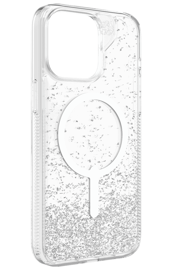 Ốp lưng iPhone 15 sesies- ZAGG ESNTL Glitter Snap - Silver