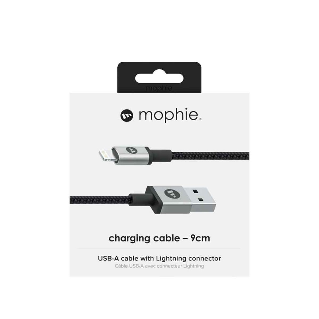 Cáp USB-A to Lightning Mophie 9cm