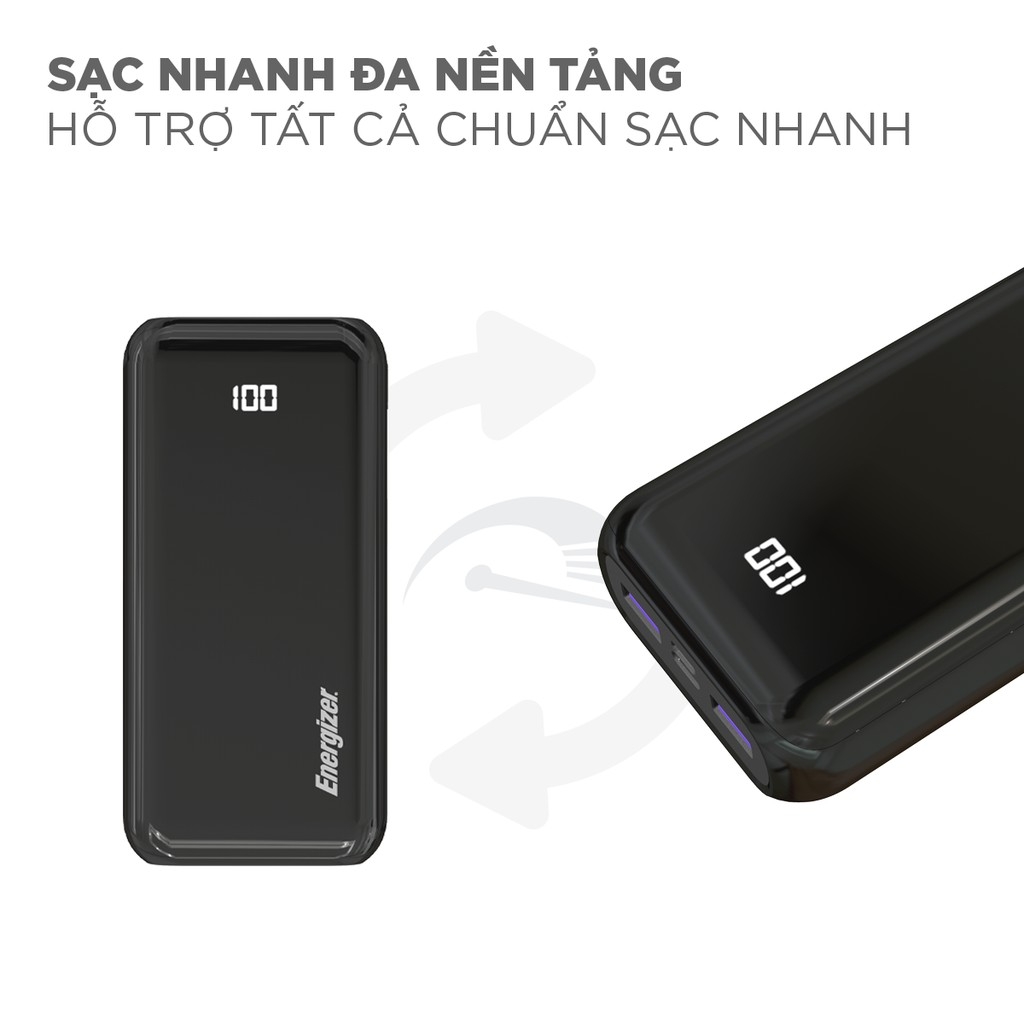 Sạc dự phòng Energizer 20,000mAh /37V - UE20011PQ