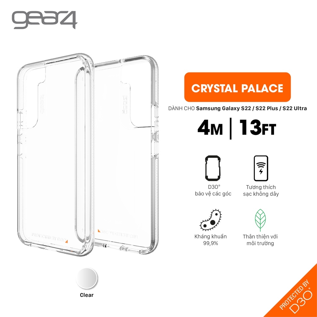 Ốp lưng Samsung Galaxy S22 series - Gear4 Crystal Palace