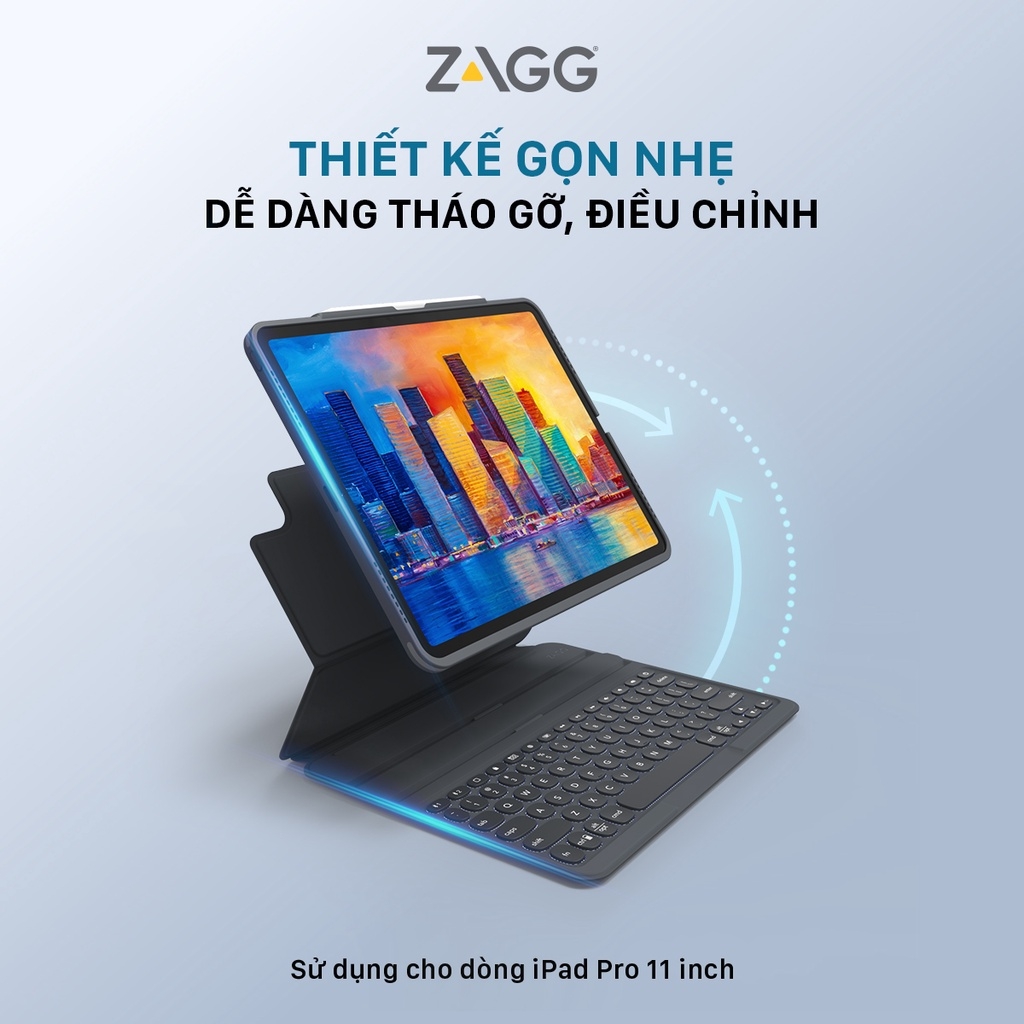 Ốp lưng kèm bàn phím ZAGG Pro Keys iPad Pro 12.9 inch