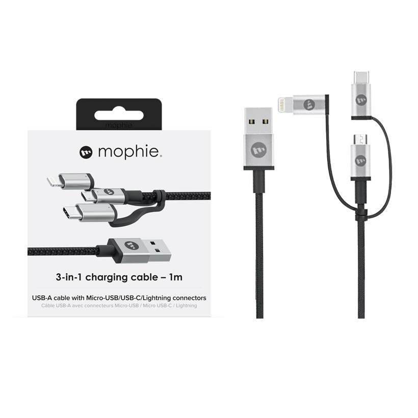 Cáp Tri-Trip Mophie 1M