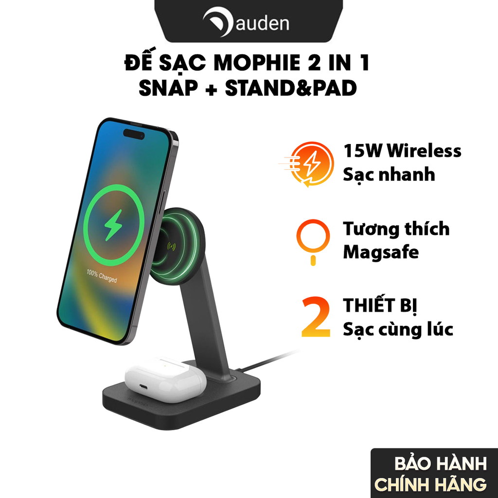 Đế sạc mophie Snap+ Stand & Pad