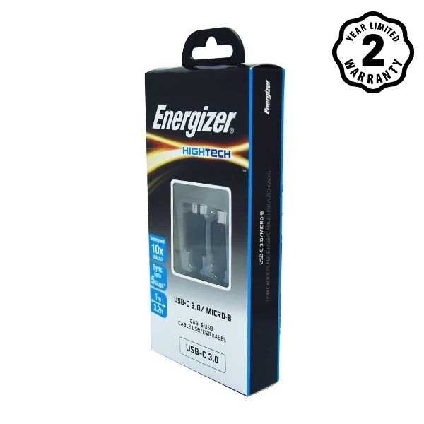 Cáp Energizer HT Type C3.0 Micro 1.2m màu đen - C11C3MCGBK4