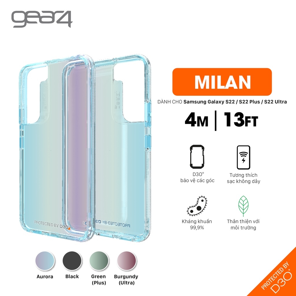 Ốp lưng Samsung Galaxy S22 series - Gear4 Milan