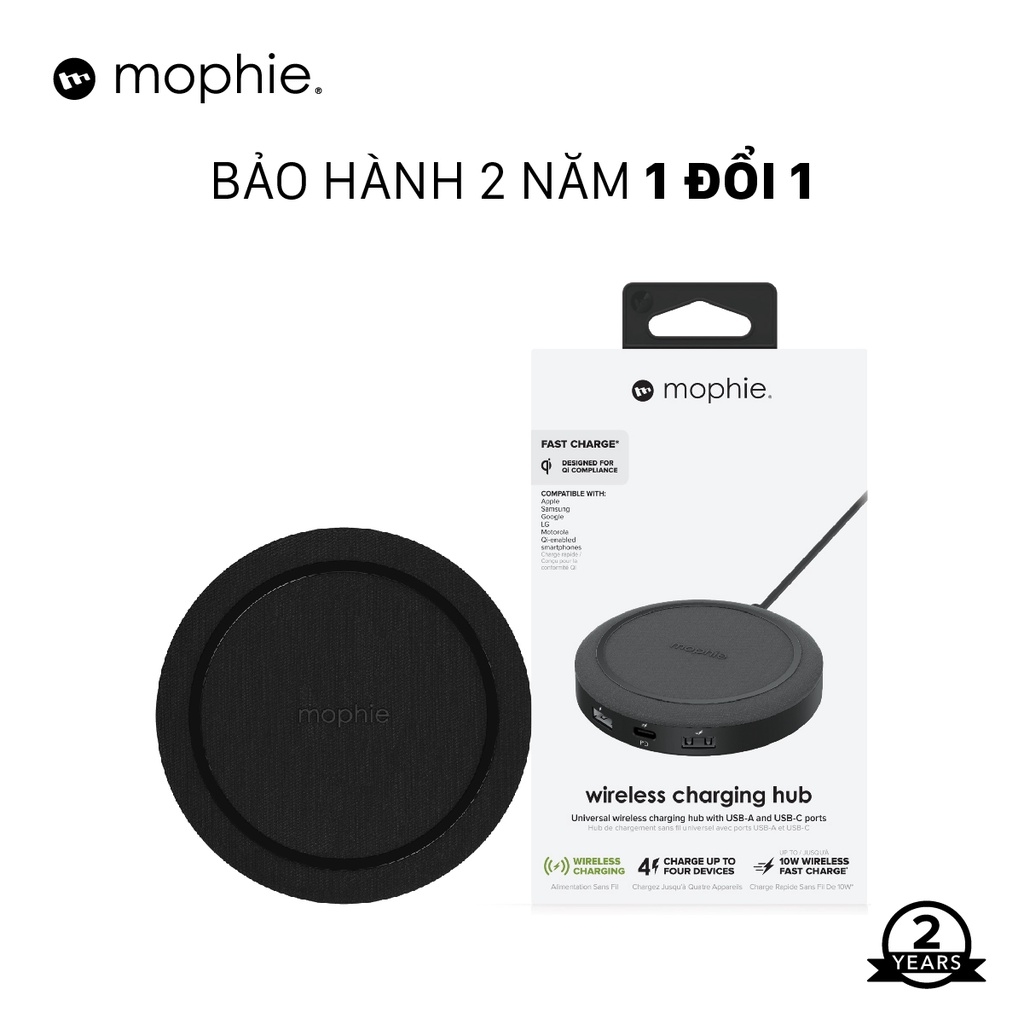 Bộ Hub sạc không dây đa năng Mophie