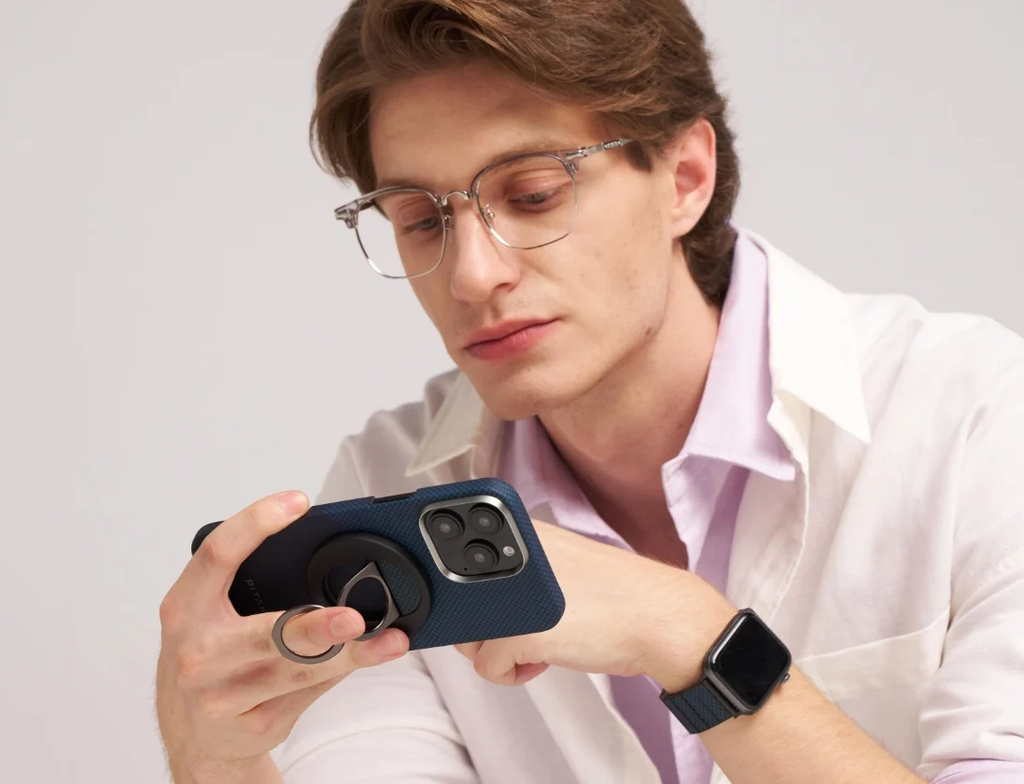 Ốp lưng iPhone 16 Pro Max - PITAKA Ultra-Slim - Black/Grey - KI1601PMA