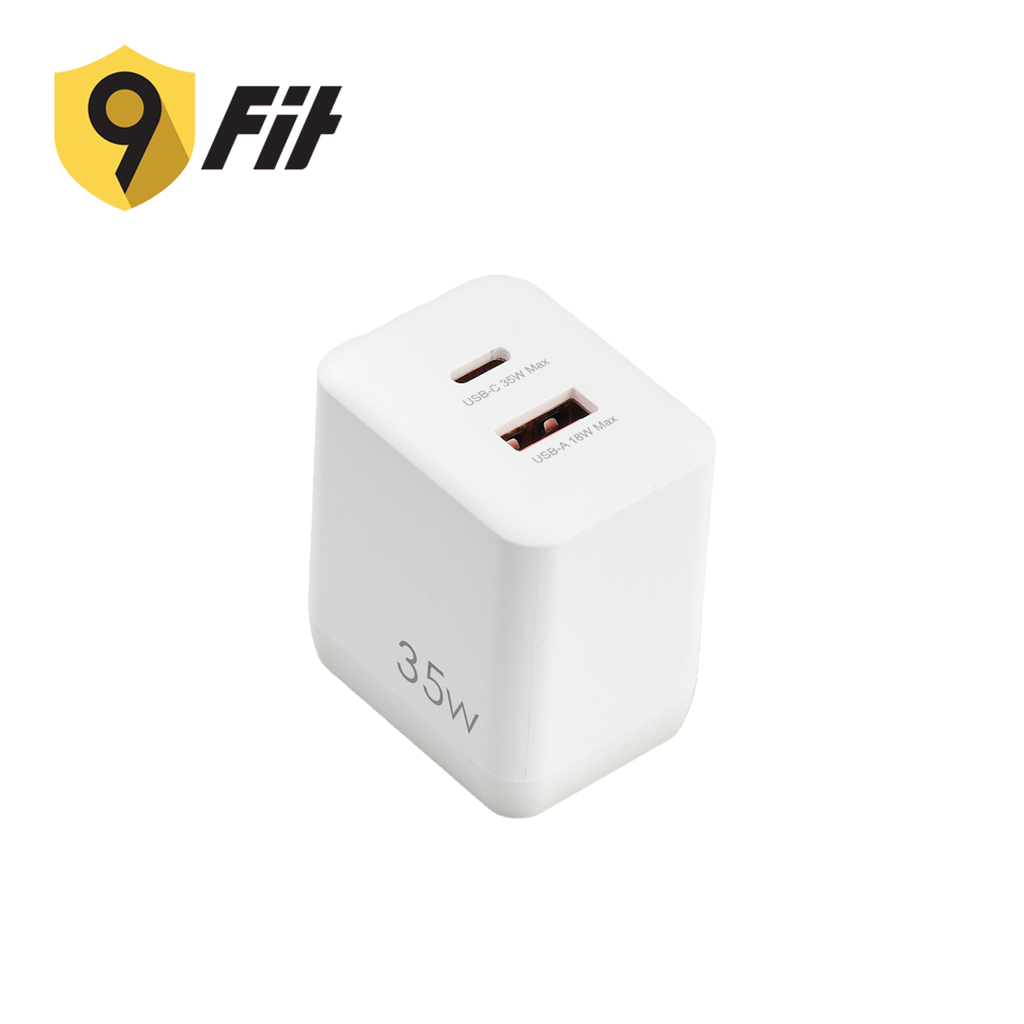 Combo sạc nhanh 9Fit Power Delivery 35W 1A1C GaN kèm Cáp USB-C to USB-C