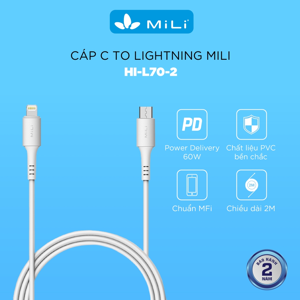 Cáp C - Lighting  2m MiLi - HI-L70-2WE