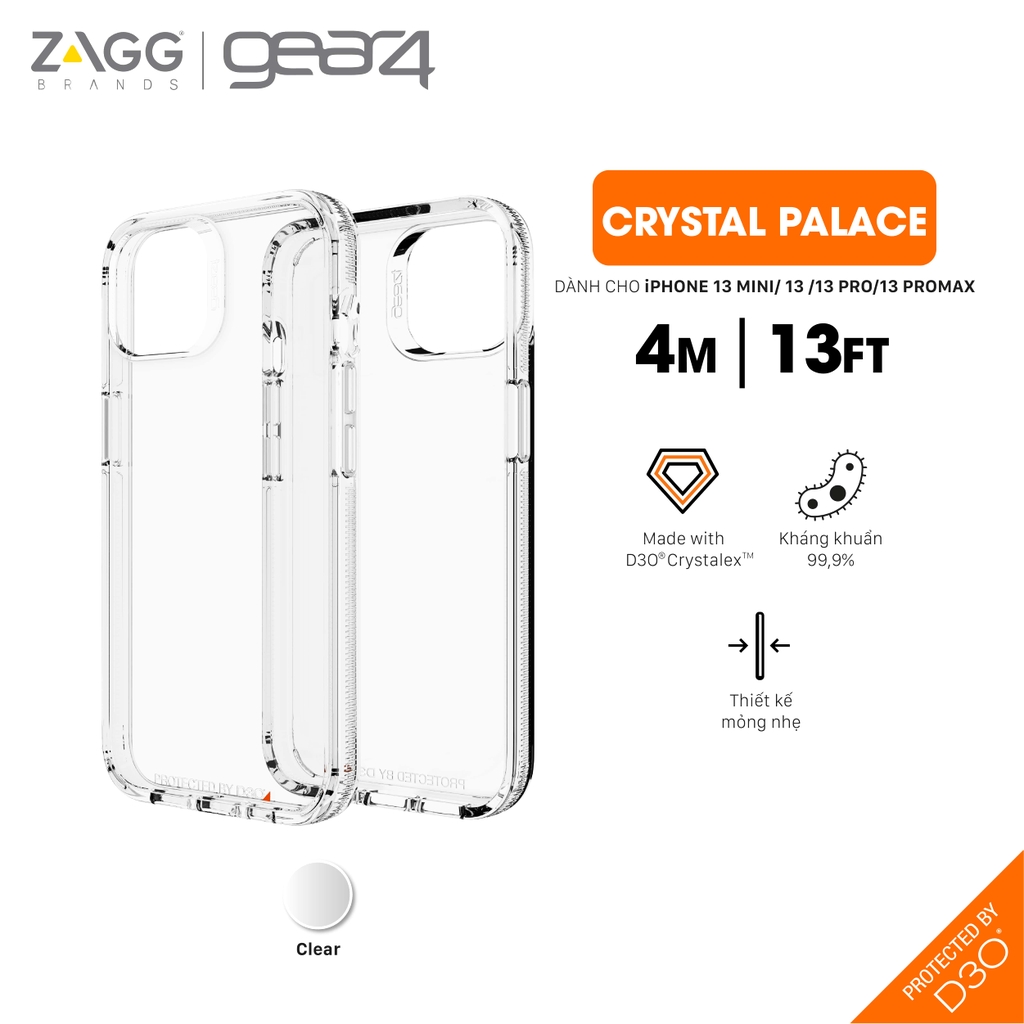 Ốp lưng iPhone 13 - Gear4 Crystal Palace