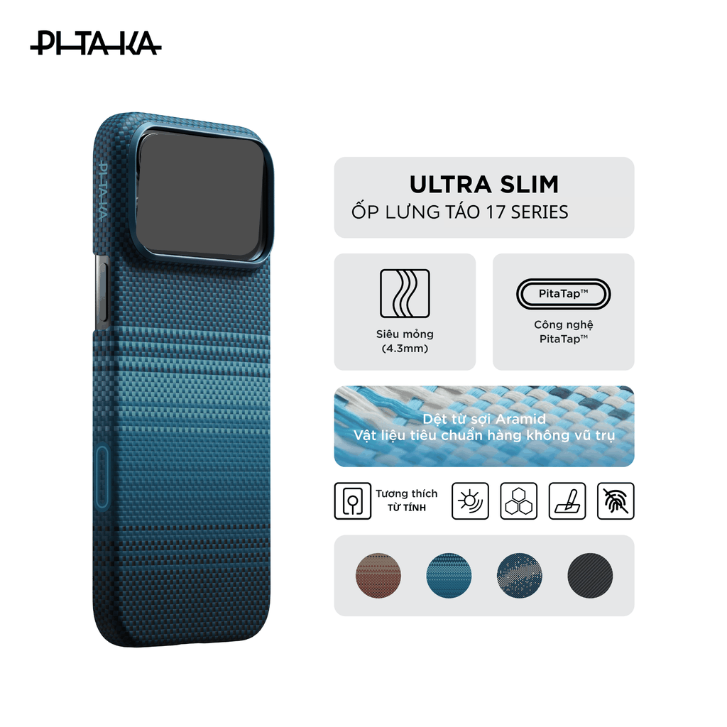 Ốp lưng iPhone 17 - PITAKA Ultra-Slim (with PitaTap)