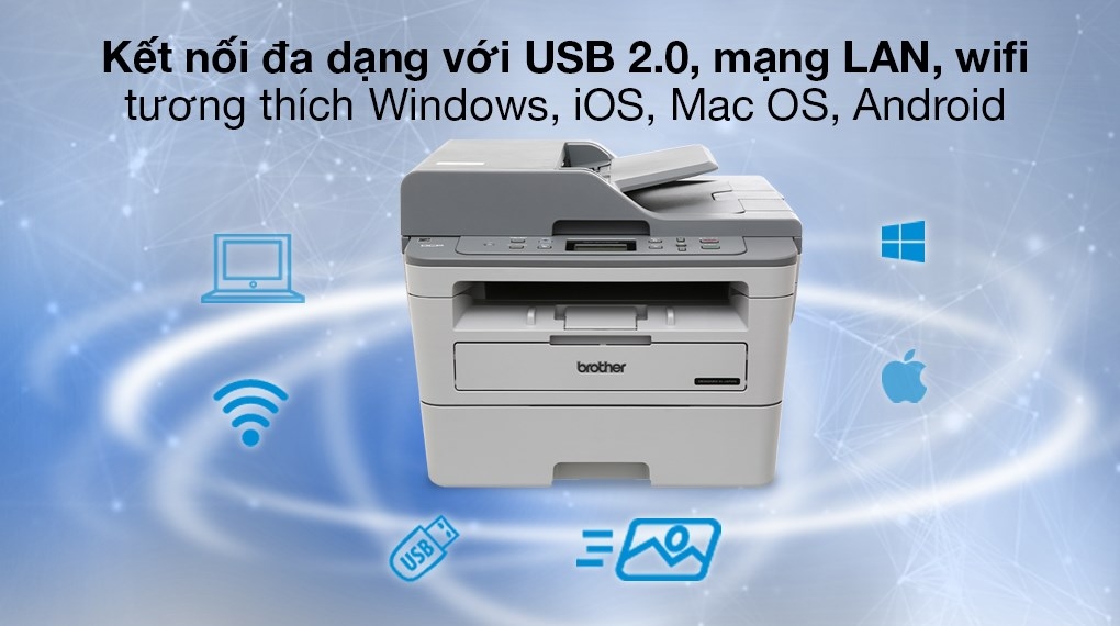 Máy in Brother laser trắng đen DCP-B7535DW