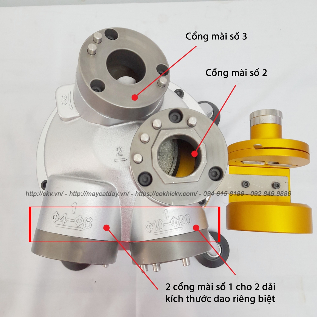 Máy mài dao phay ngón Endmill D4-20mm CKV-20S