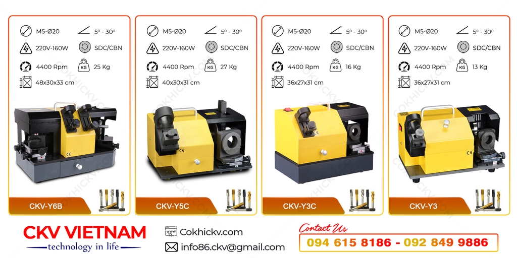 Máy mài mũi taro xoắn M5-M20 CKV-Y6B