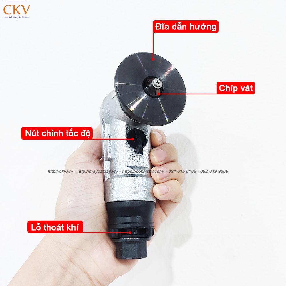 Máy vát mép cầm tay mini C0.1-C1.5 CKV-1607VM Đen/Bạc