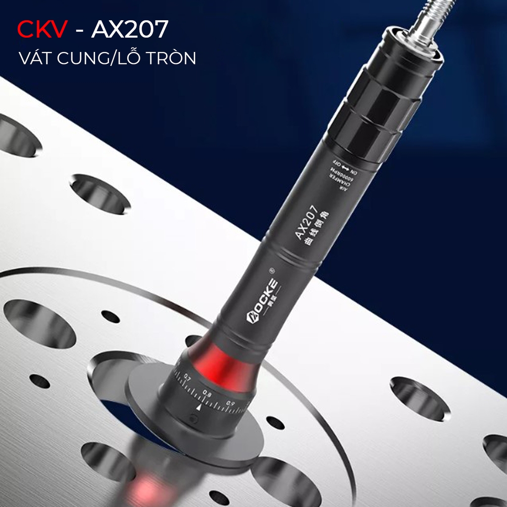 Bút vát mép cầm tay mini khí nén CKV-AX207S/CKV-AX207/CKV-AX210