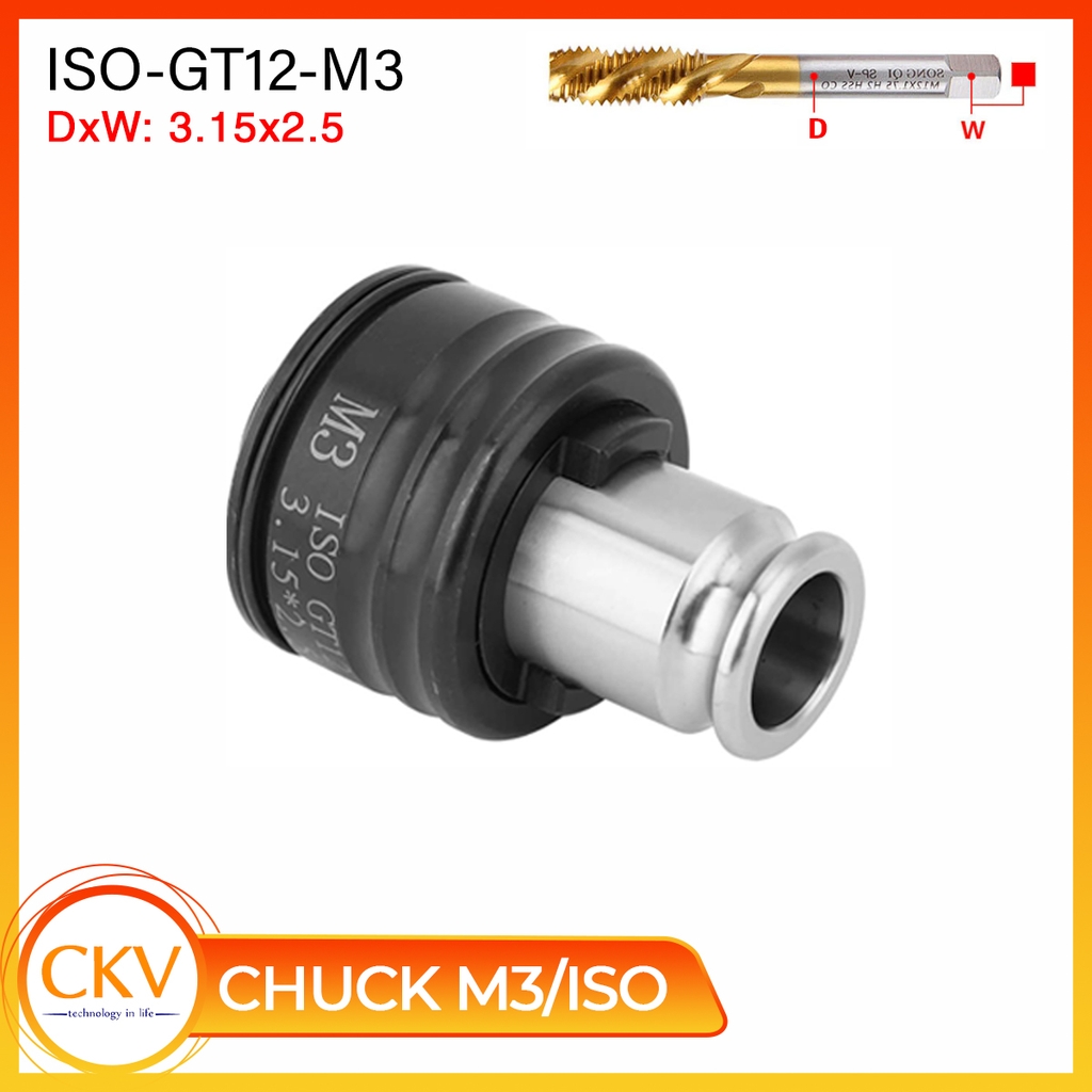 Chuck kẹp mũi taro ISO-GT12-M3