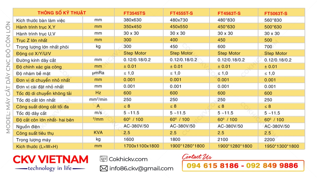 Máy cắt dây CNC độ côn lớn