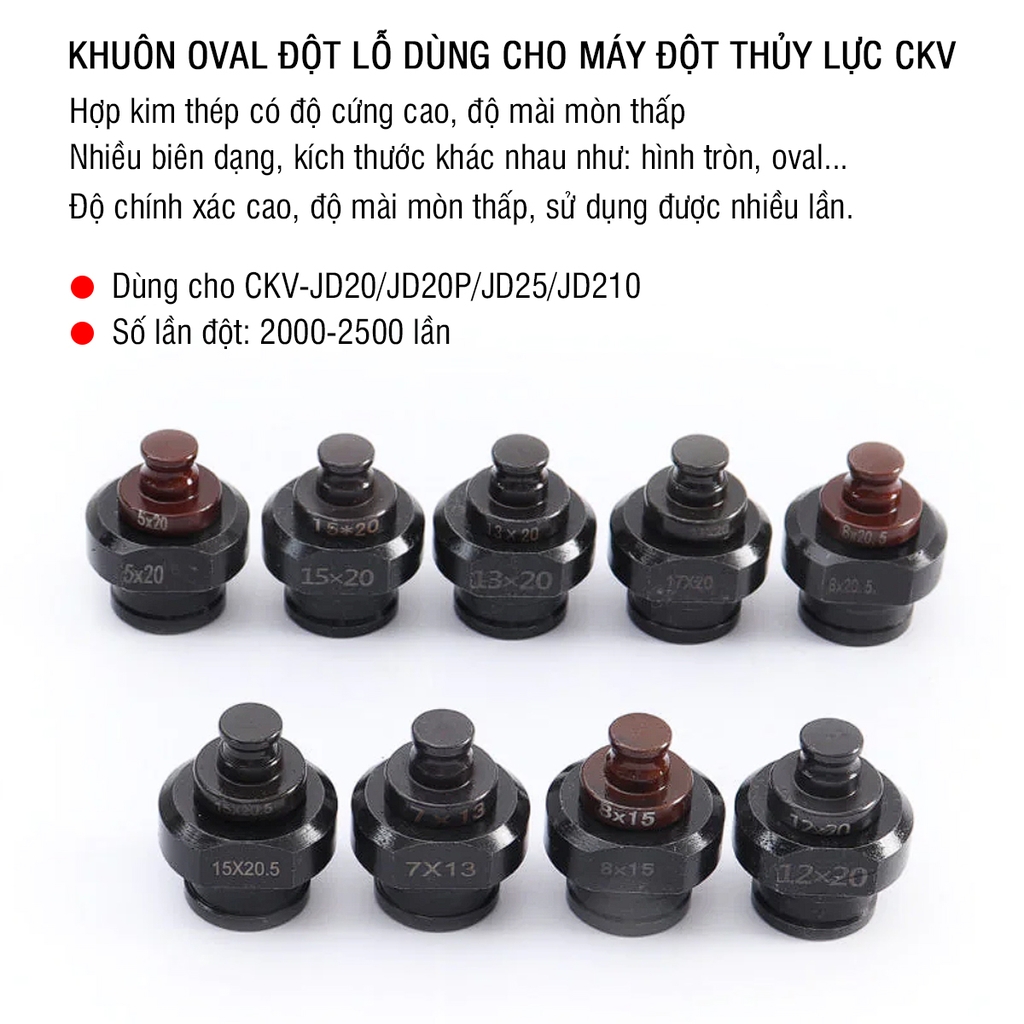 Khuôn đột lỗ Oval 10.5x20.5mm - Đột lỗ trên kim loại tấm