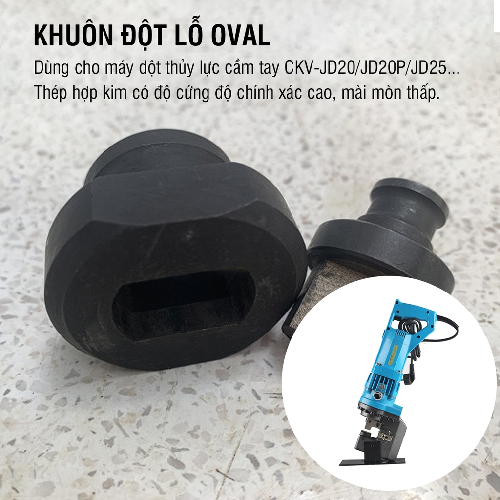 Khuôn đột lỗ Oval 12x18mm cho máy đột thủy lực cầm tay