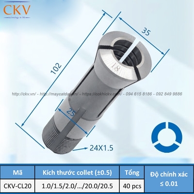 Collet gá kẹp loại tròn