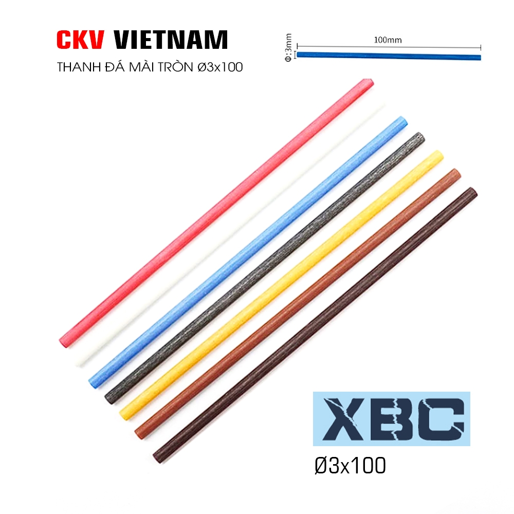 Thanh đá mài gốm XBC Ø3x100 #220-#1200 Japan