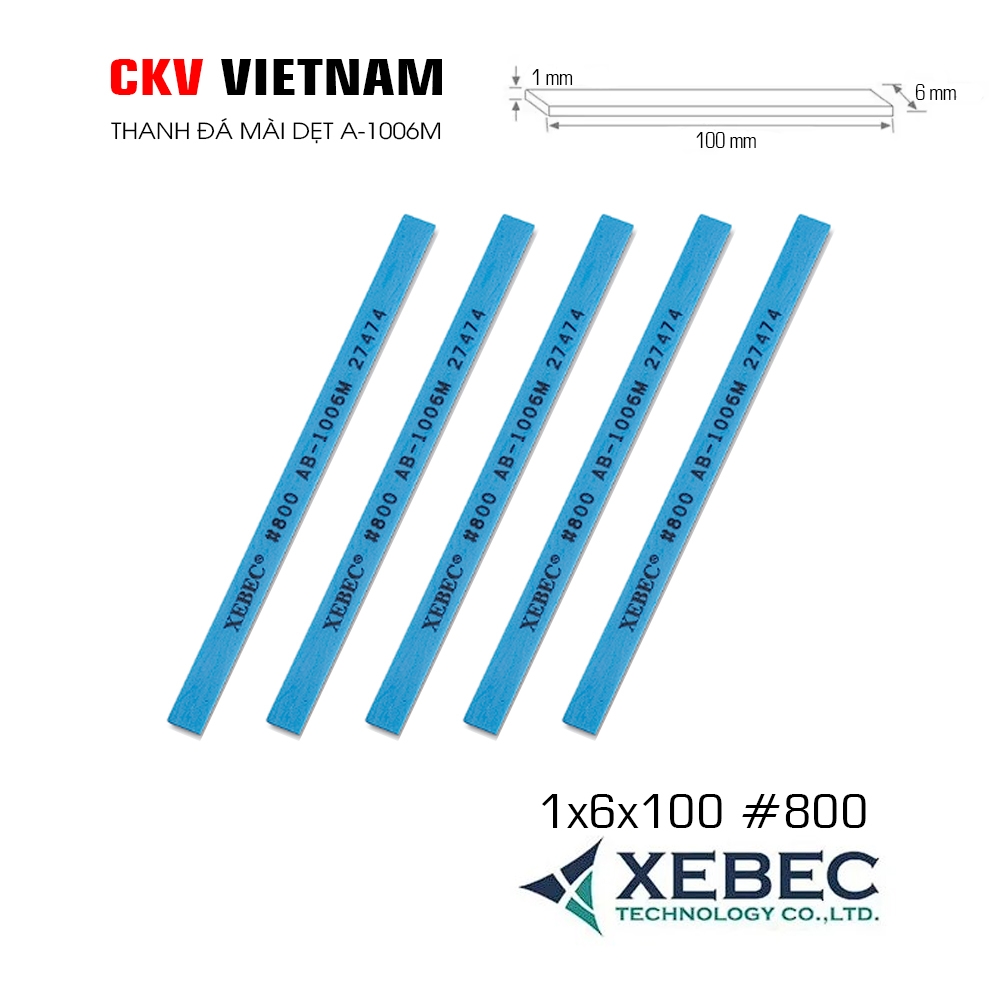 Thanh đá mài XEBEC A-1006M 1x6x100 #220-#1200 Japan