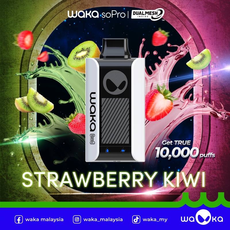 WAKA soPro Dual Mesh PA10000 By RELX | Strawberry Kiwi - Dâu Kiwi