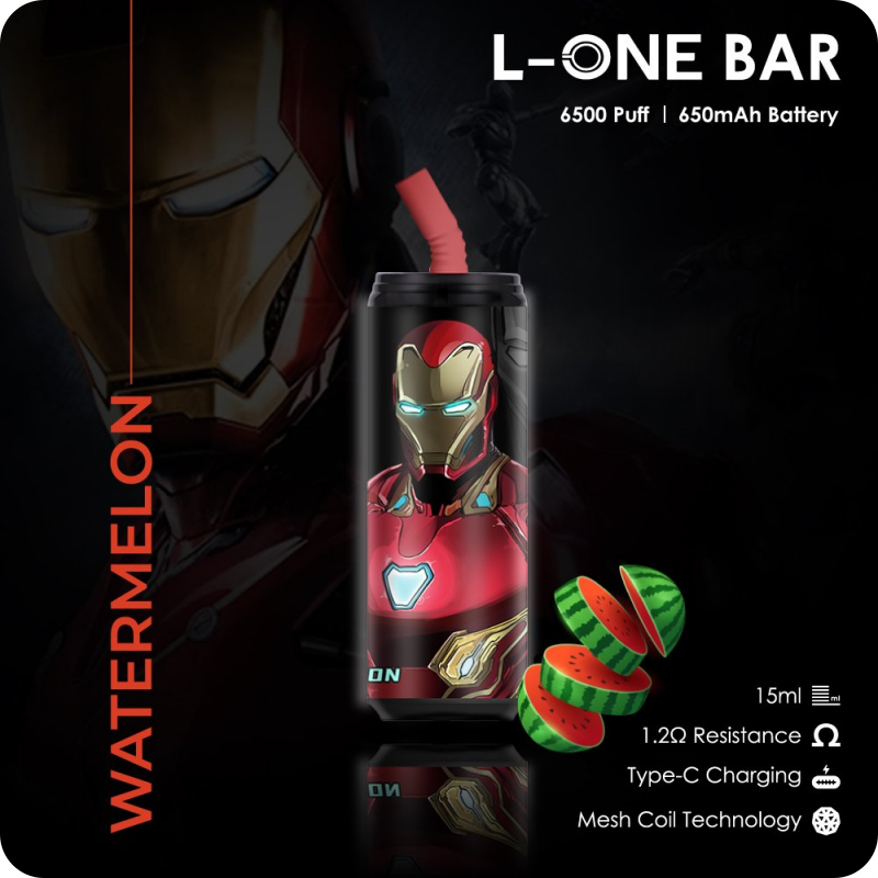 L-ONE BAR 6500 puffs 13 vị | 3%-5% | 15ml | 650mAh | USB Type C | Disposable Vape | vapeland.vn