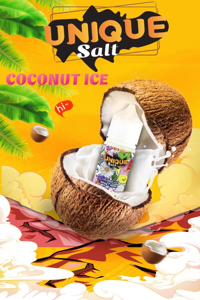 Tinh Dầu Unique Tea Ejuice Saltnic | Coconut Ice - Kem Dừa