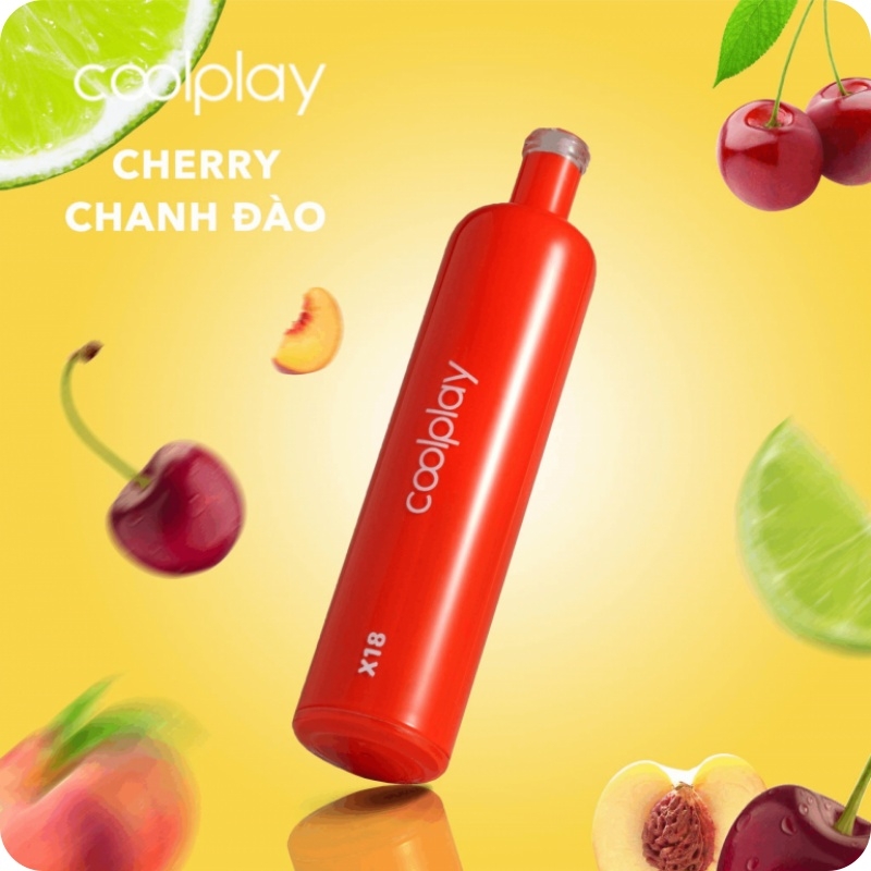 Cherry Lemon Peach Coolplay X18 1800 puff / 6ml / 5% (50mg) / 1000mAh