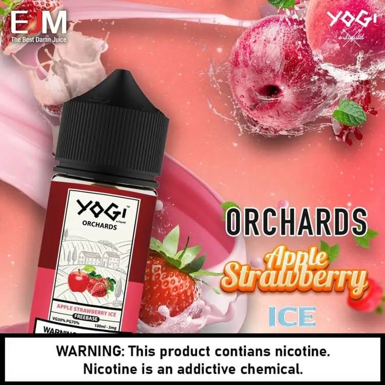 YOGI Orchards 100ml - Apple Strawberry Ice Freebase Ejuice
