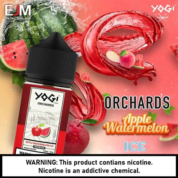 YOGI Orchards 100ml - Apple Watermelon Ice Freebase Ejuice