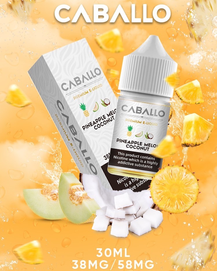 CABALLO Ejuice Saltnic | Pineapple Melon Coconut - Dứa Dưa Dừa