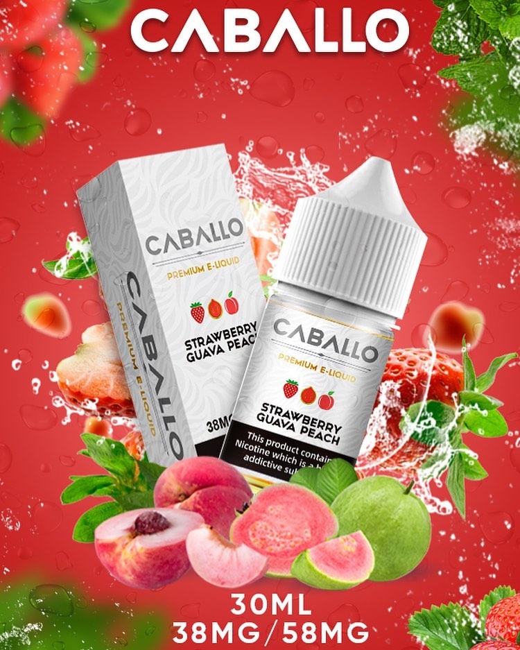 CABALLO Ejuice Saltnic | Strawberry Guava Peach - Dâu Ổi Đào