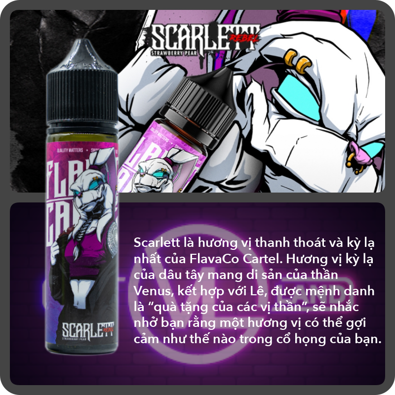 Flavaco Cartel Scarlett the Rebel Ejuice - Dâu Lê Lạnh