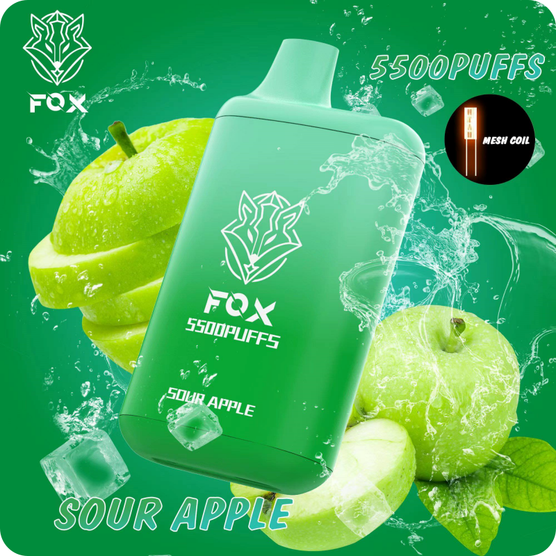 FOX Pod 15 vị 5500 hơi Disposable Vape / 15ml / 5% (50mg) / 550mAh - Type C / Mesh Coil