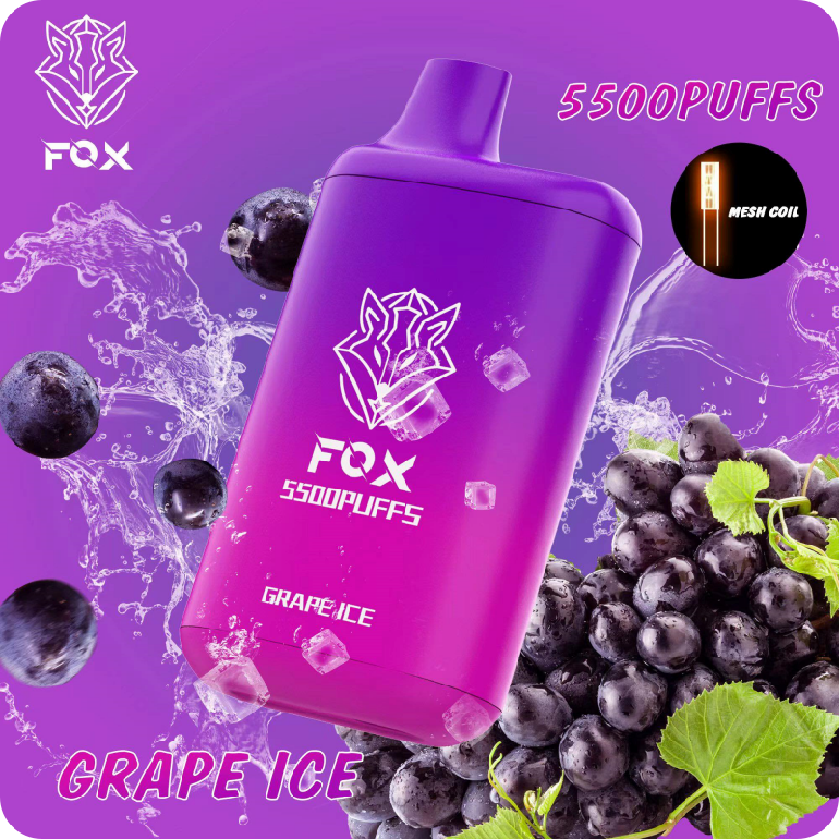 FOX Pod 15 vị 5500 hơi Disposable Vape / 15ml / 5% (50mg) / 550mAh - Type C / Mesh Coil