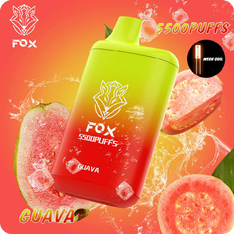 FOX Pod 15 vị 5500 hơi Disposable Vape / 15ml / 5% (50mg) / 550mAh - Type C / Mesh Coil