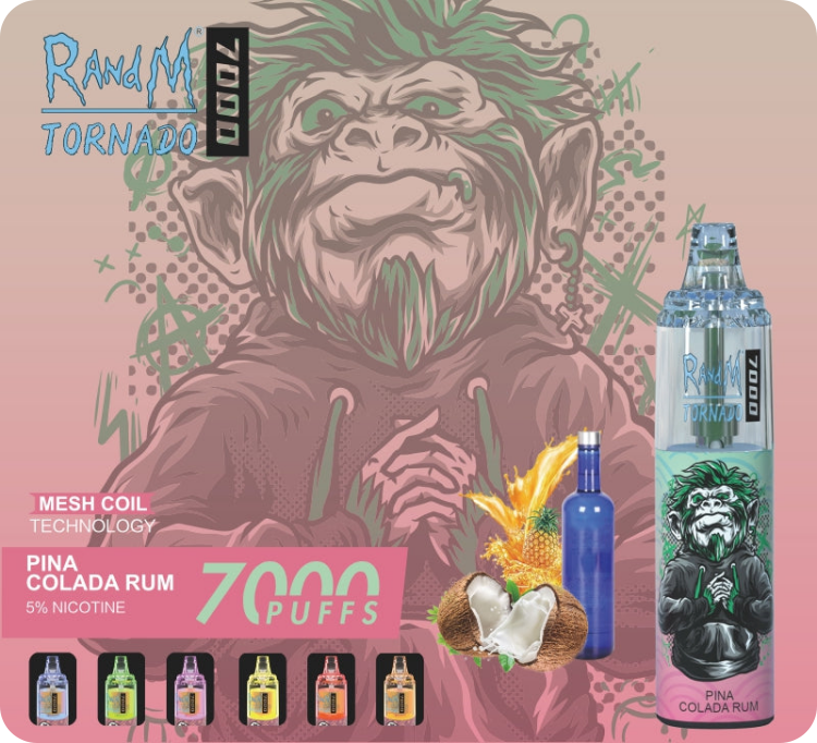 RandM Tornado 7000 puffs 27 vị 5% (50mg) | AirFlow Control Disposable Vape | Chính Hãng