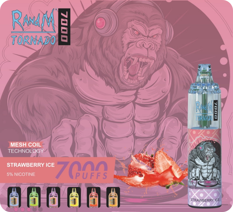 RandM Tornado 7000 puffs 27 vị 5% (50mg) | AirFlow Control Disposable Vape | Chính Hãng